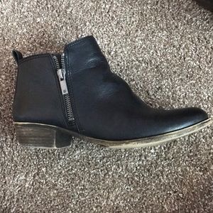Lucky Brand black leather booties
